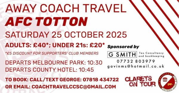 AFC Totton coach travel - under-21 members