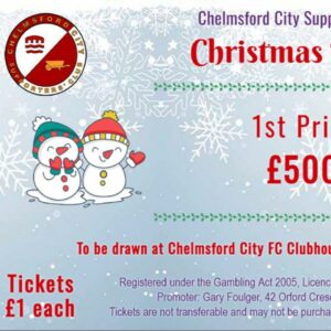 Christmas raffle ticket, sponsored by Callaway Sykes